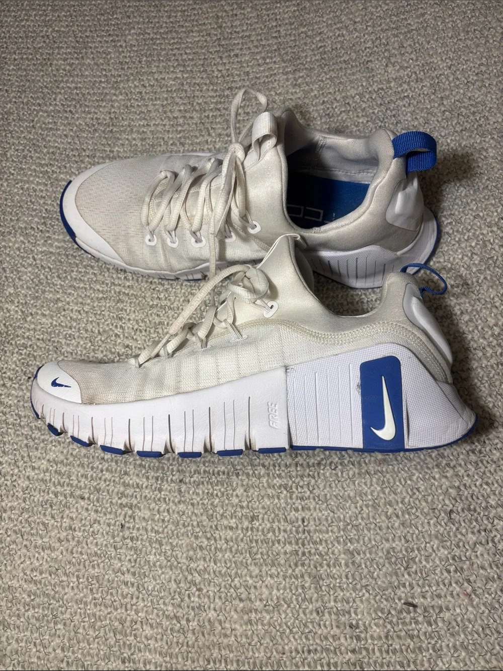 Nike Free Metcon 6 White Game Royal Cross Training Shoes Men's Size 10.5